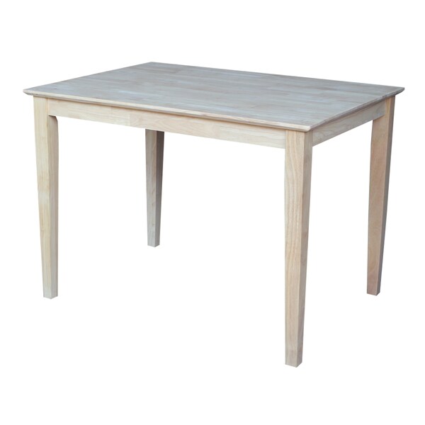 International Concepts Rectangle Solid Wood Top Table, Unfinished, 30